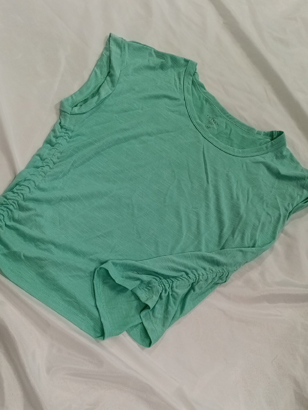 Freely Ruched Side Sleeveless Tank Top in Mint Green